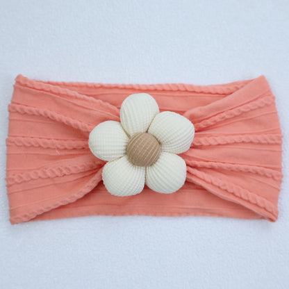 Baby Soft Elastic  Flower Nylon Hairband