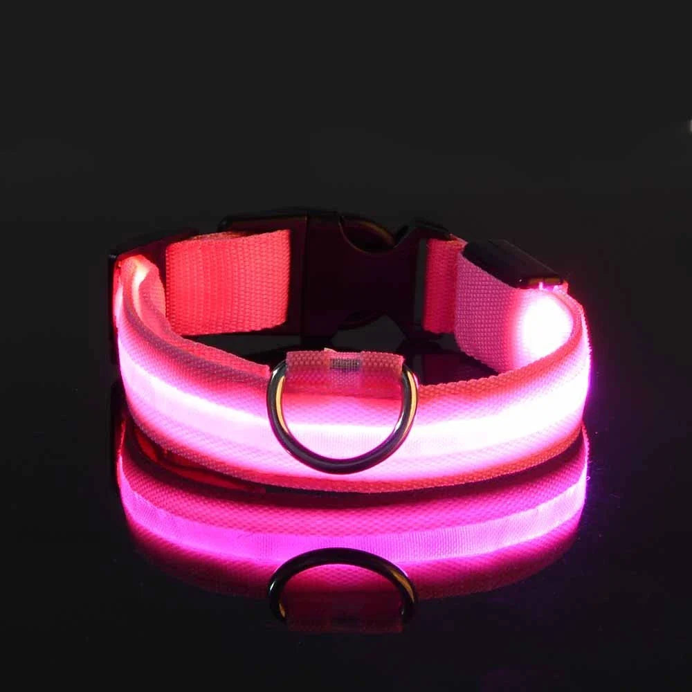 Dog Nylon LED Night Safety Flashing Collar