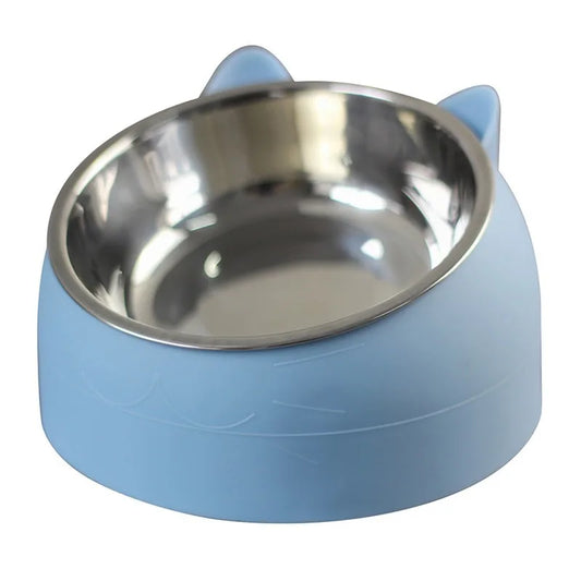 Cat Lovely Creative Inclined Food Feeding Bowl