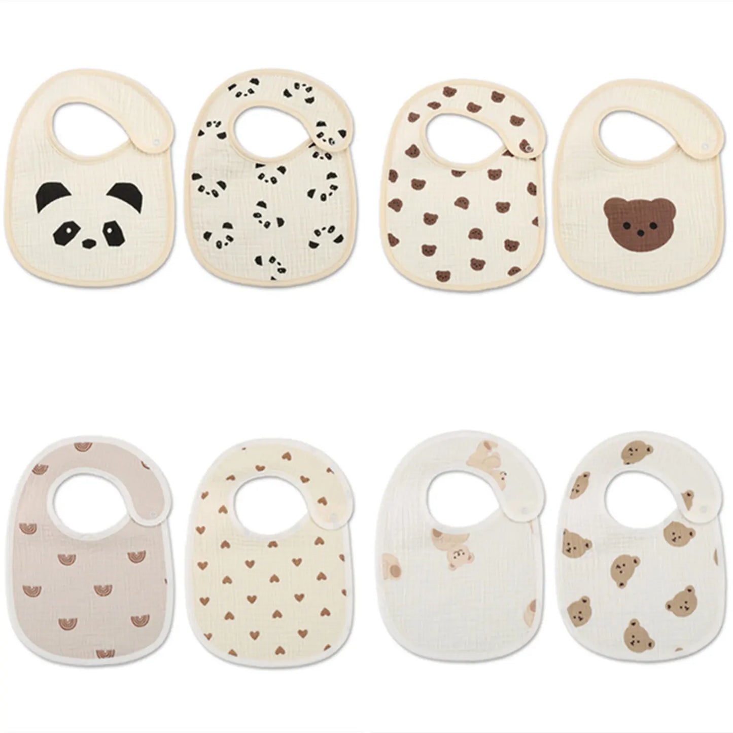 Bbaby Waterproof Cotton Bear Bibs