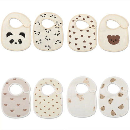 Bbaby Waterproof Cotton Bear Bibs