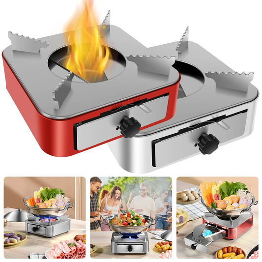 Mini  Stainless Steel Pull-Out Camping Stove