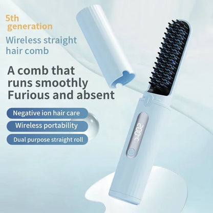 Wireless Electric Heating Straight Hair Comb