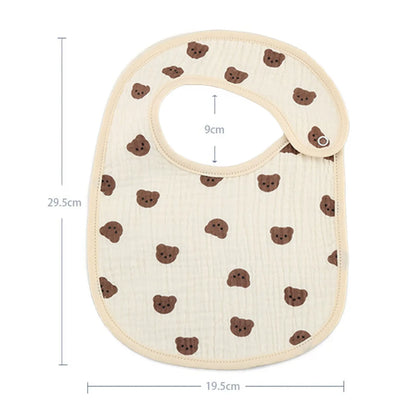 Bbaby Waterproof Cotton Bear Bibs