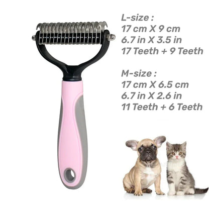Pets Two-Sided Shedding Grooming Brush