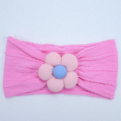 Baby Soft Elastic  Flower Nylon Hairband