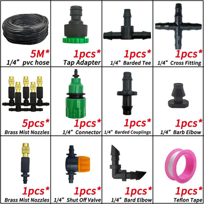 Garden Misting Cooling System Watering Nozzle