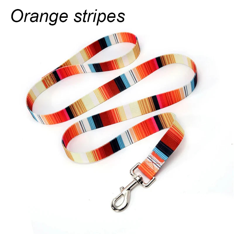 Pet Style Striped Forest Pattern Collar Leash