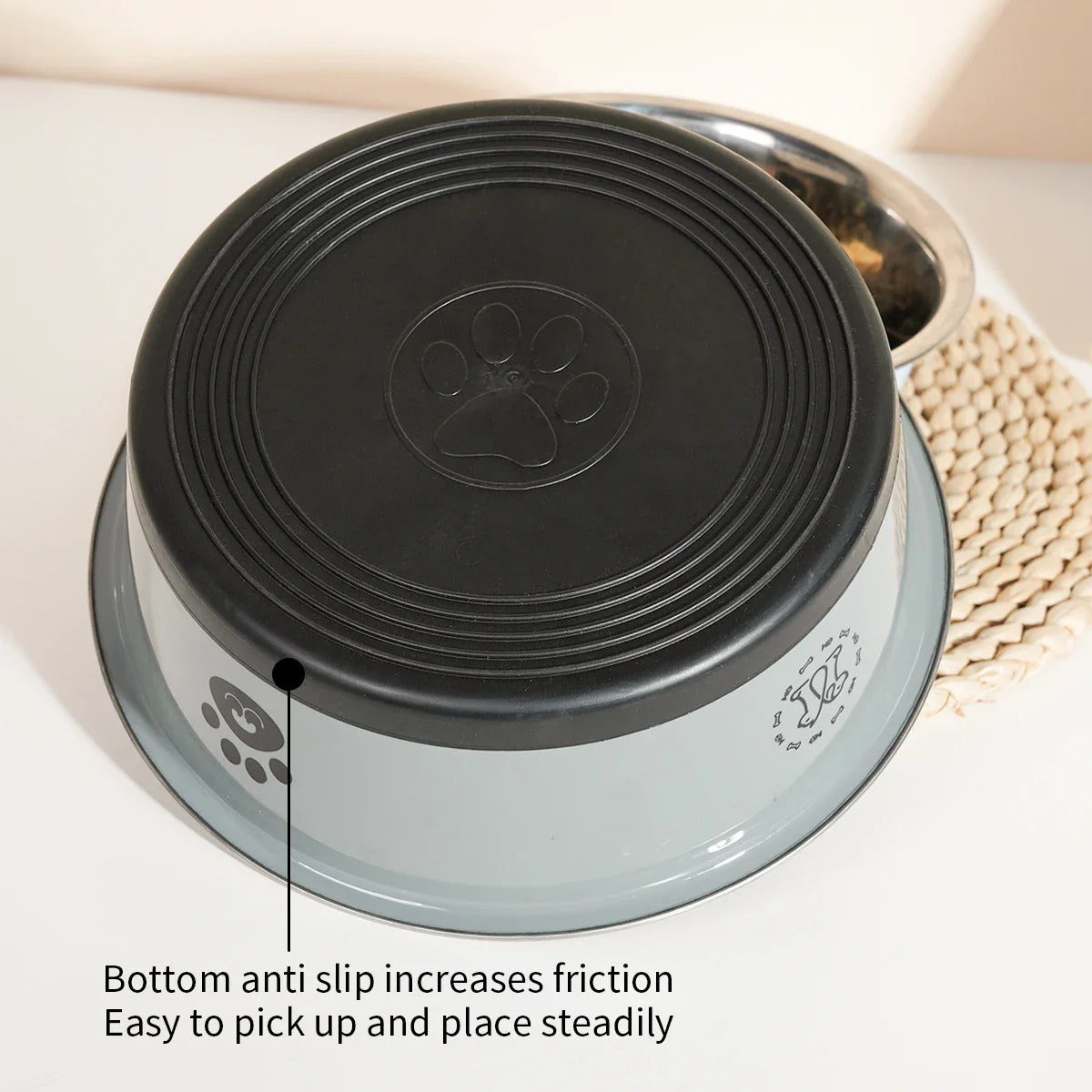 Dog Non-slip Stainless Steel  Food Bowl