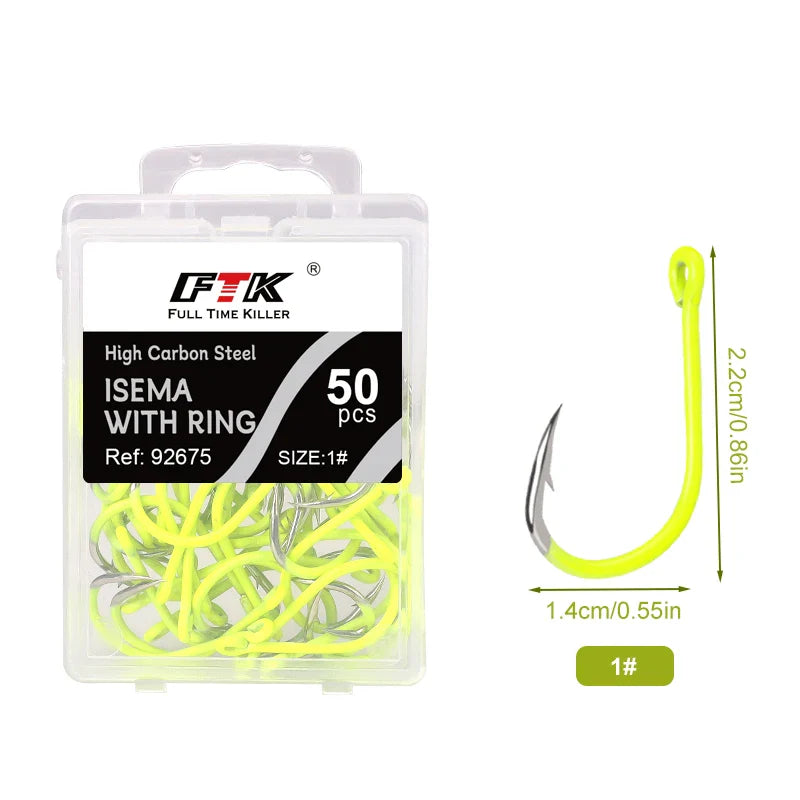 Sharp High-carbon Steel Fishhooks Barbed
