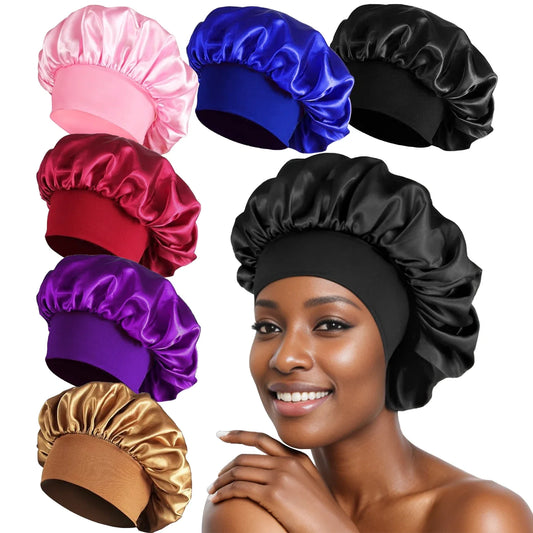 Elastic Satin Sleeping  Hair Bonnet