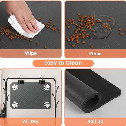Dog Quick Dry Waterproof Food Bowl Mat