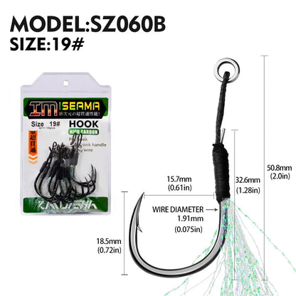 Metal Jig Tail Assist Fishing Hook