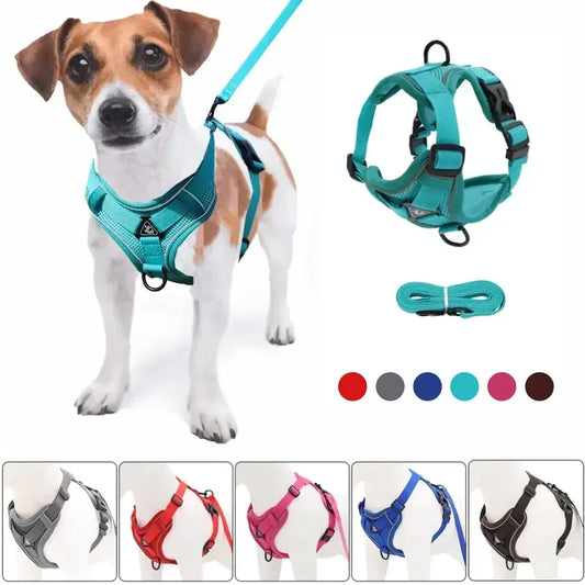 Dog Adjustable Chest Strap Harness Set