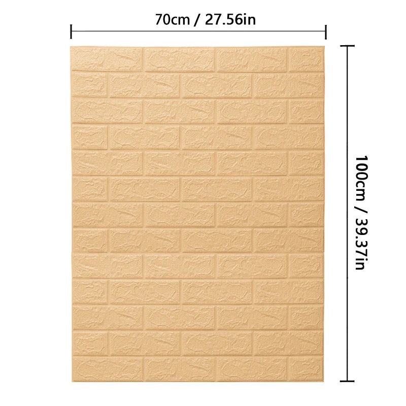 3D Brick Wallpaper Foam Wall Sticker