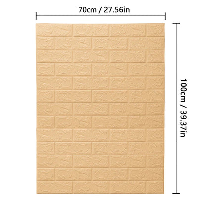 3D Brick Wallpaper Foam Wall Sticker