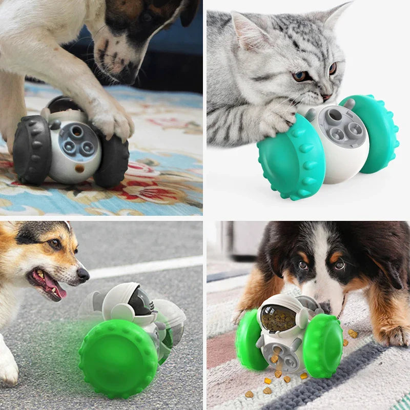 Dog Food Tumbler Balance Car Funny Toy