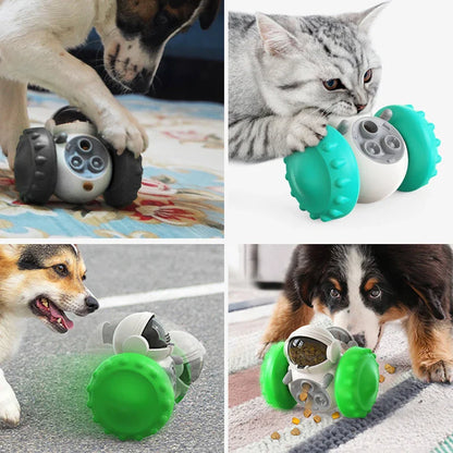Dog Food Tumbler Balance Car Funny Toy