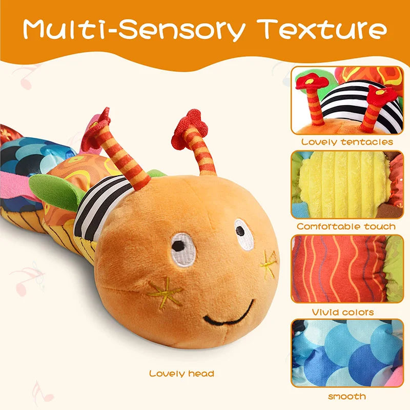 Baby Rattle Musical Caterpillar Soft Toy