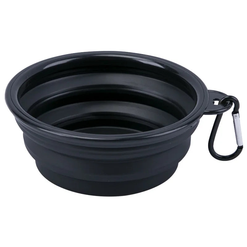 Pet  Outdoor Travel Silicone Food Water Bowl