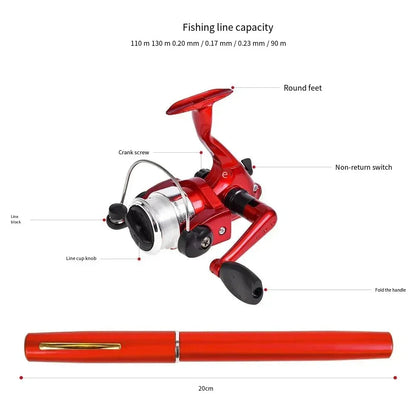 Portable Pocket Telescopic Mini Fishing Pole Pen