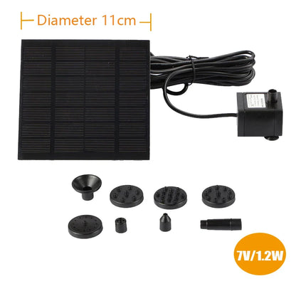 Outdoor Solar Bird Bath Fountain Pump