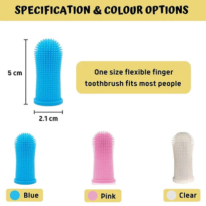 1PC Dog Super Soft Pet Finger Toothbrush