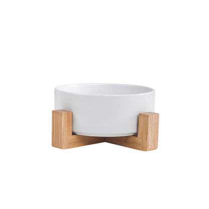 Dog Wooden Frame Protection Cervical Bowl