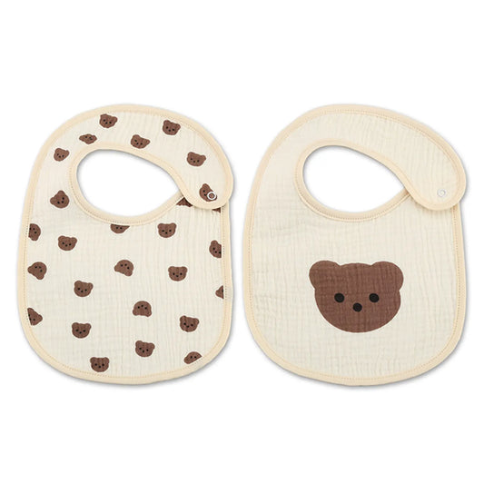 Bbaby Waterproof Cotton Bear Bibs