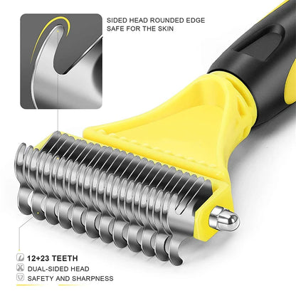 Pets Two-Sided Shedding Grooming Brush