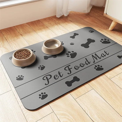 Dog Quick Dry Waterproof Food Bowl Mat