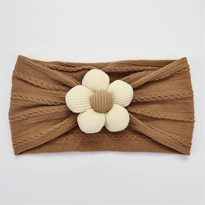 Baby Soft Elastic  Flower Nylon Hairband