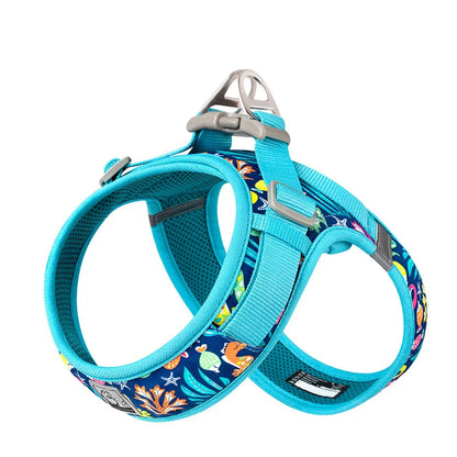 Dog Truelove Floral Printing Mesh Harness