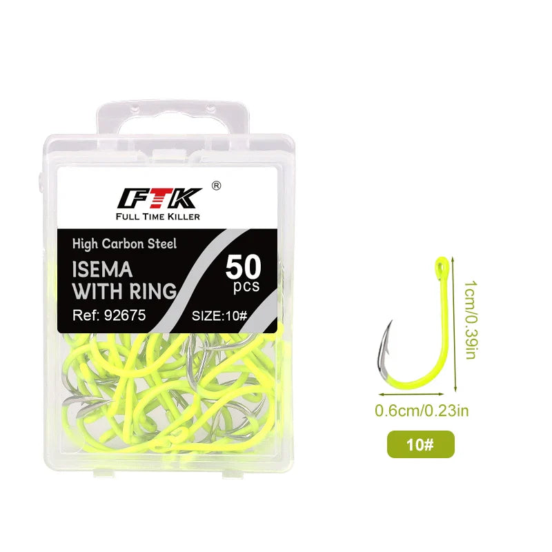 Sharp High-carbon Steel Fishhooks Barbed