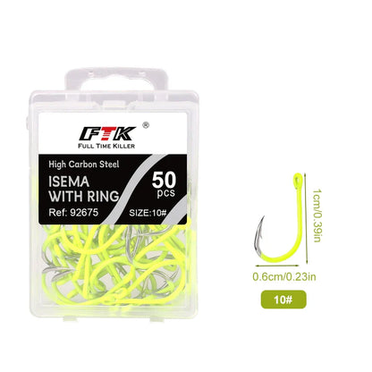 Sharp High-carbon Steel Fishhooks Barbed