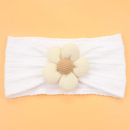 Baby Soft Elastic  Flower Nylon Hairband