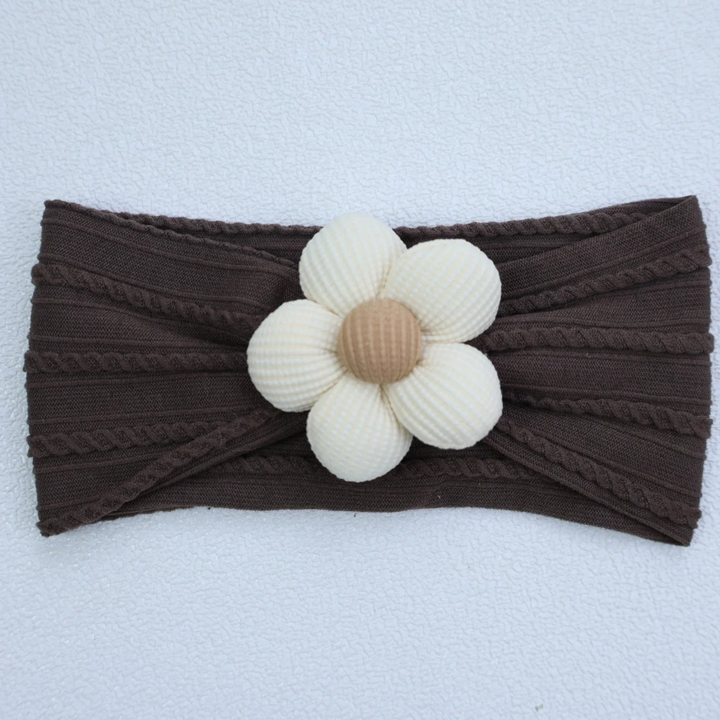 Baby Soft Elastic  Flower Nylon Hairband