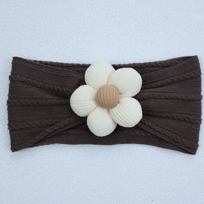 Baby Soft Elastic  Flower Nylon Hairband
