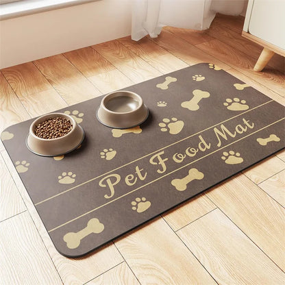 Dog Quick Dry Waterproof Food Bowl Mat