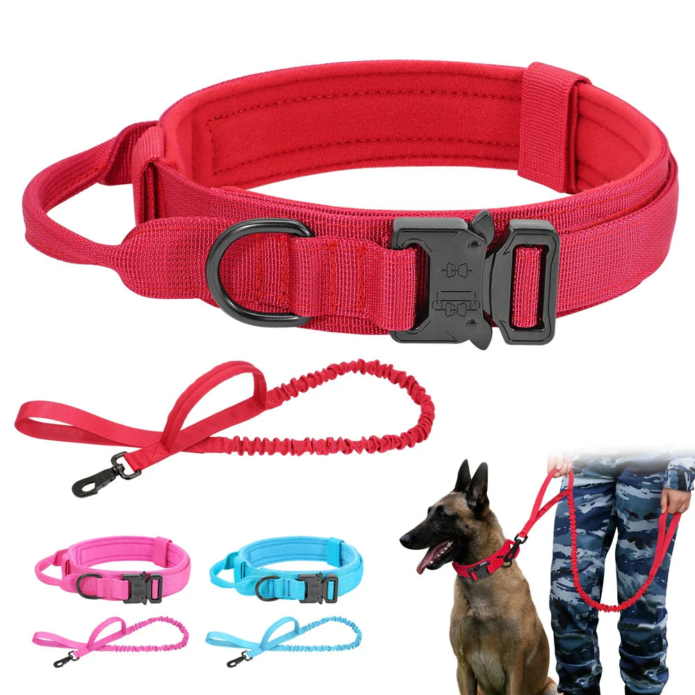 Dog Durable Tactical Collar Leash Set