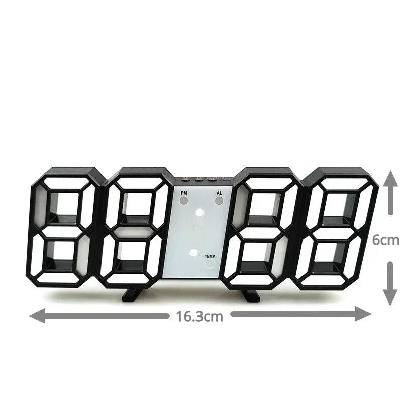 3D LED Digital Alarm Wall Clock