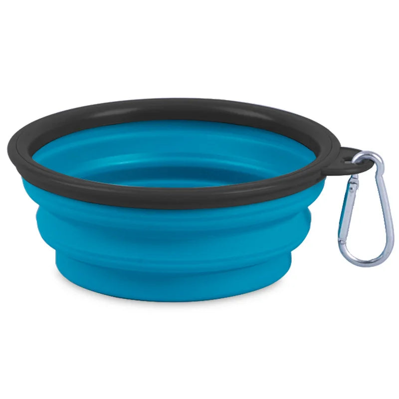 Pet  Outdoor Travel Silicone Food Water Bowl