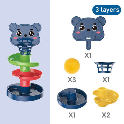 Kids Track Rolling Ball Push Pop Toy