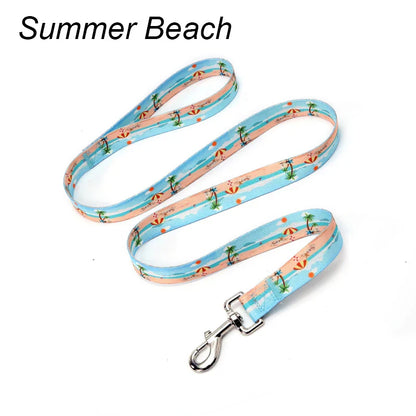 Pet Style Striped Forest Pattern Collar Leash