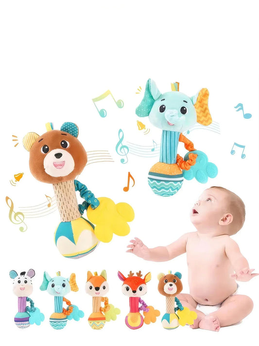 1pcs Baby Interactive Rattle Soothing Toy