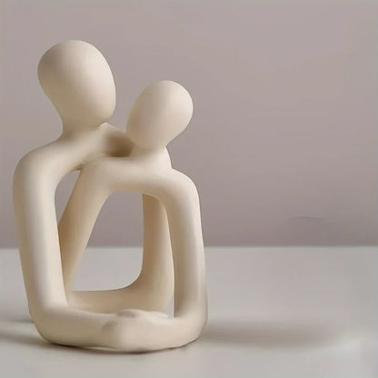 Decoration Love Embrace Resin Statue Pair