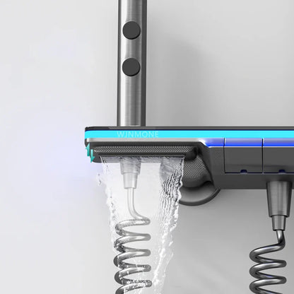 Lights Tempered Glass Bathroom Luxury Shower