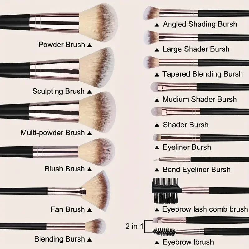 Women Soft Fluffy Makeup Brushes Set