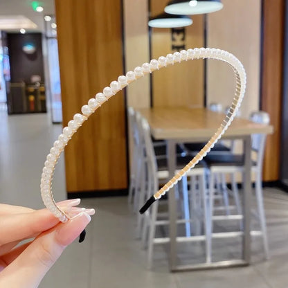 Kids Non-Slip Hair Pearl Flower Hairbands