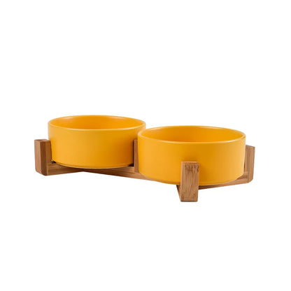 Dog Wooden Frame Protection Cervical Bowl